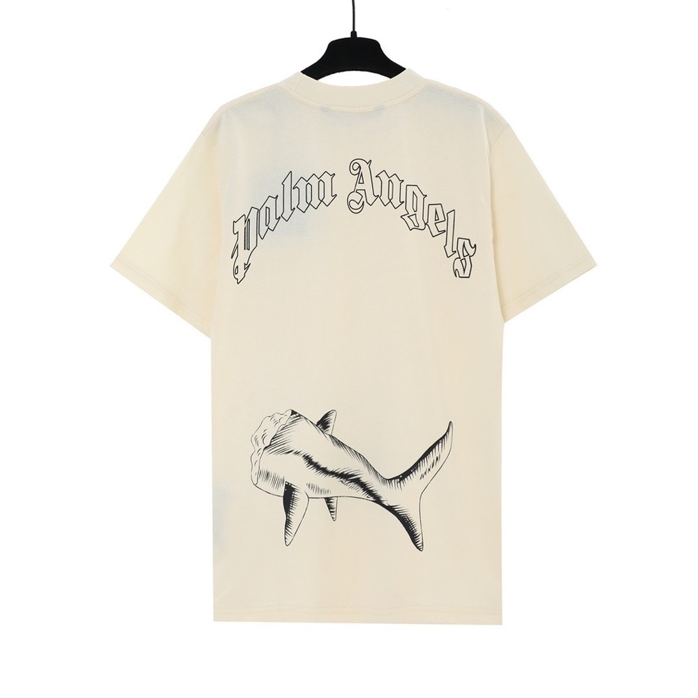 Palm Angels Cream Graphic T-Shirt
